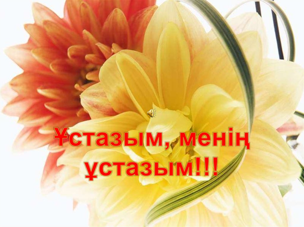 Ұстазым, менің ұстазым! - презентация онлайн