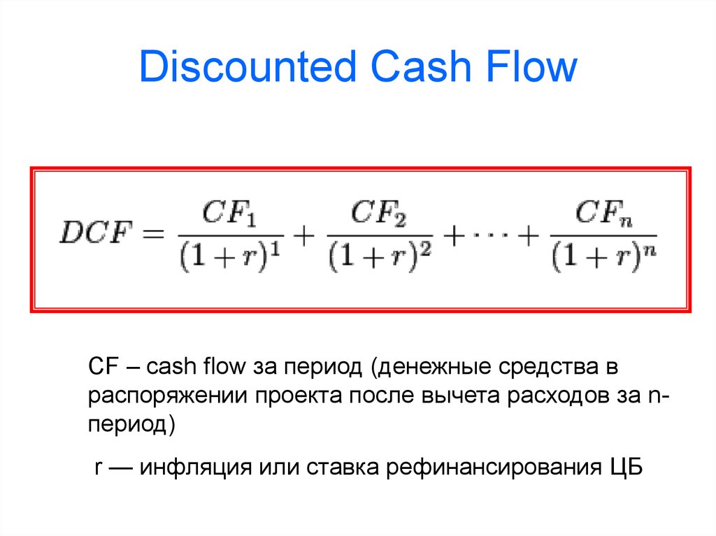 Dcf модель инвестиционного проекта