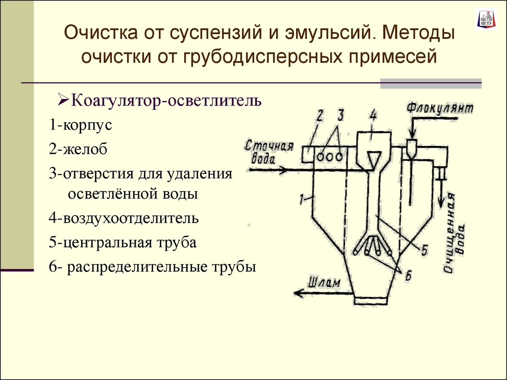 Очистка от примесей. Коагулятор для очистки воды схема. Методы очистки грубодисперсных примесей. Коагулятор для очистки сточных вод. Очистка воды от грубодисперсных примесей.