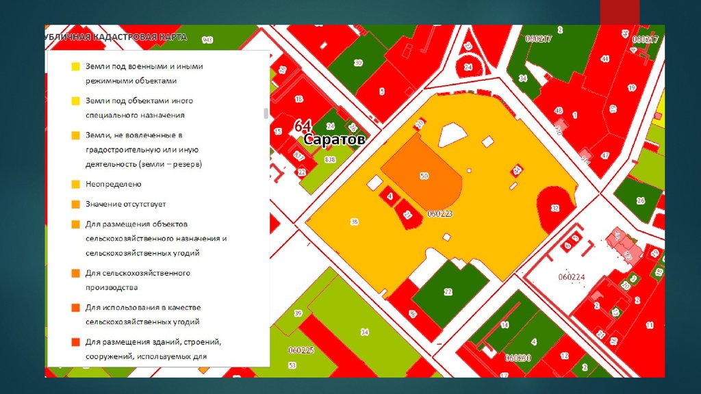 Кадастровая карта условные обозначения