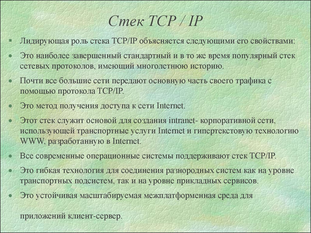 Стек TCP / IP