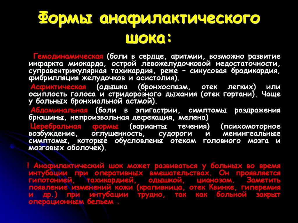 Анафилактический шок фармакология презентация