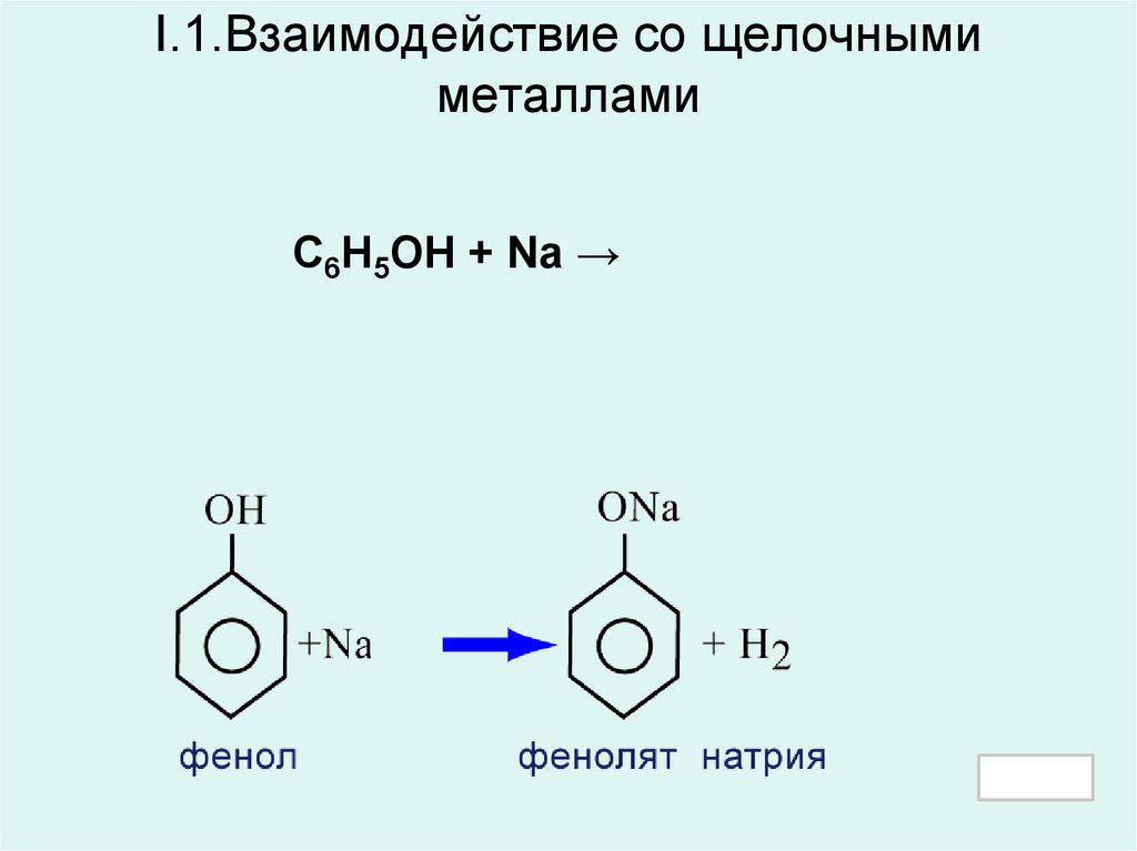 Взаимодействие со щелочами