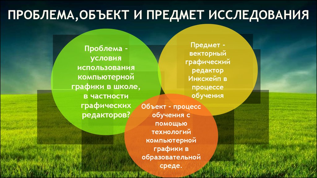 Объект проблемы. Графический редактор в учебном процессе школы. Зачем человеку предмет редактирование.