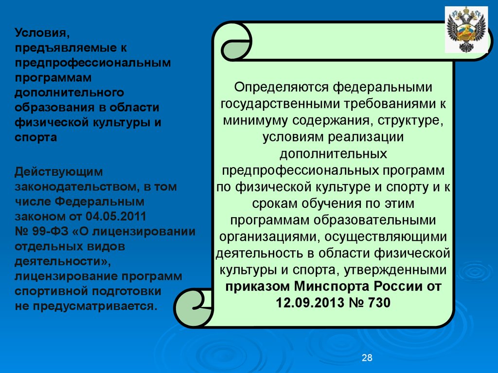 Федеральное число. Структура и содержание рабочих программ спортивной подготовки. Количество федеральных законов. Предпрофессиональная подготовка ФЗ. Описание дополнительной предпрофессиональной программы ФЗ.