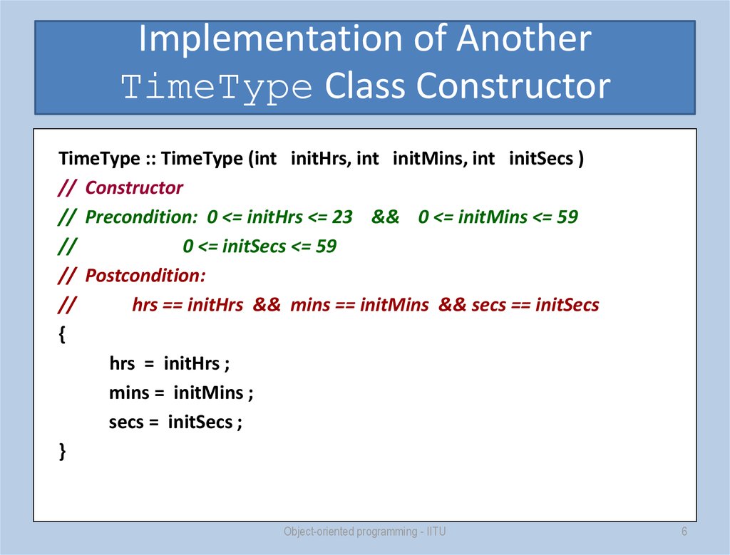 class constructor
