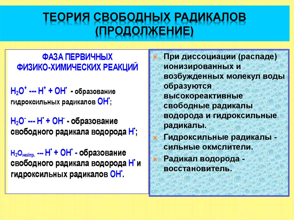 Теория свободной. Способы образования свободных радикалов. Теория свободных радикалов. Реакции образования свободных радикалов. Механизм образования свободных радикалов.