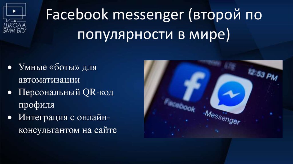 Вторые мессенджеры. Фейсбук презентация. Социальные сети Facebook презентация. Facebook презентация на английском.