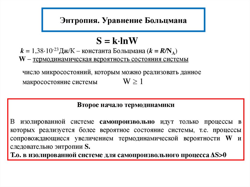 Химическая термодинамика энтропия. Уравнение Больцмана для энтропии. Формула Больцмана термодинамика. Формула энтропии уравнения Больцмана. Кинетическое уравнение Больцмана.