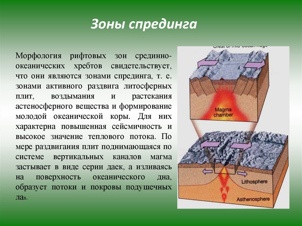 Зона спрединга карта