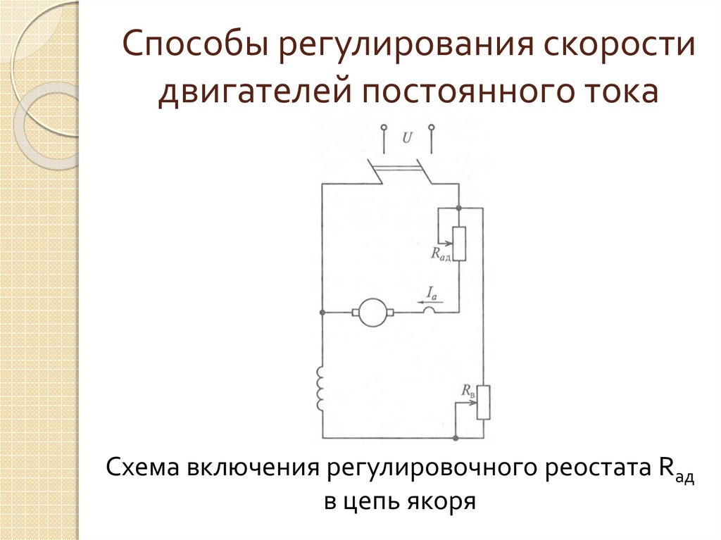 Структурная схема дпт регулируемого по цепи якоря