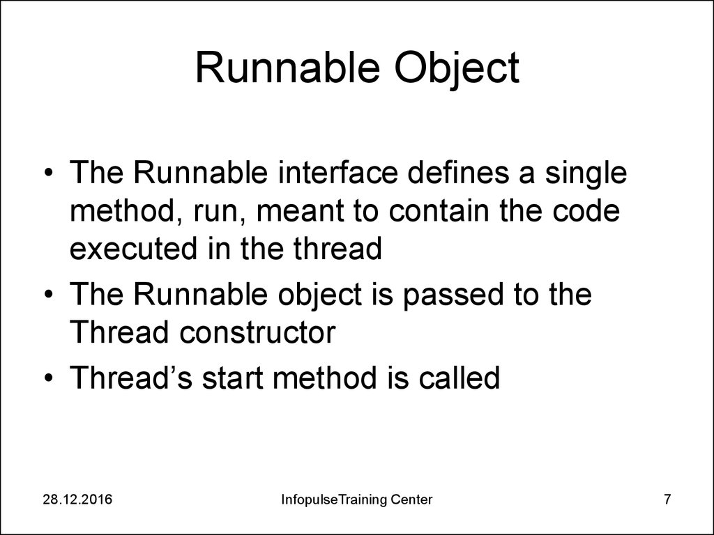 Runnable Object