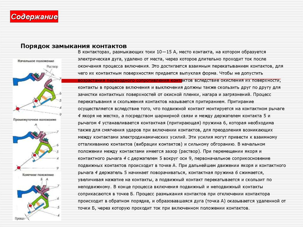 Порядок 22. Притирание контактов. При замыкании контактов происходит. Контакты замыкания и размыкания контактора. Притирание контактов в контакторах.