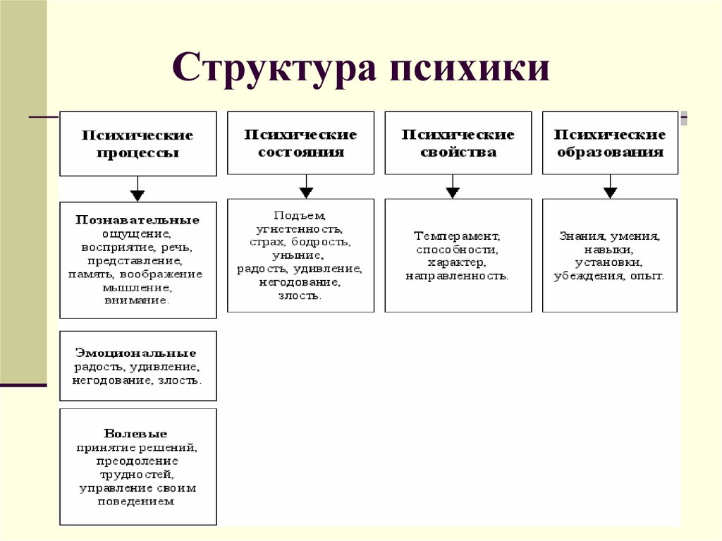 Понятие и структура психики презентация