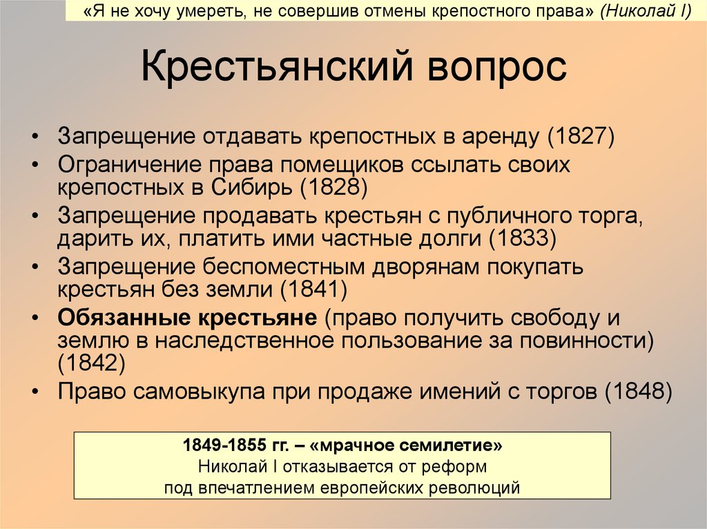 Крестьянский вопрос презентация