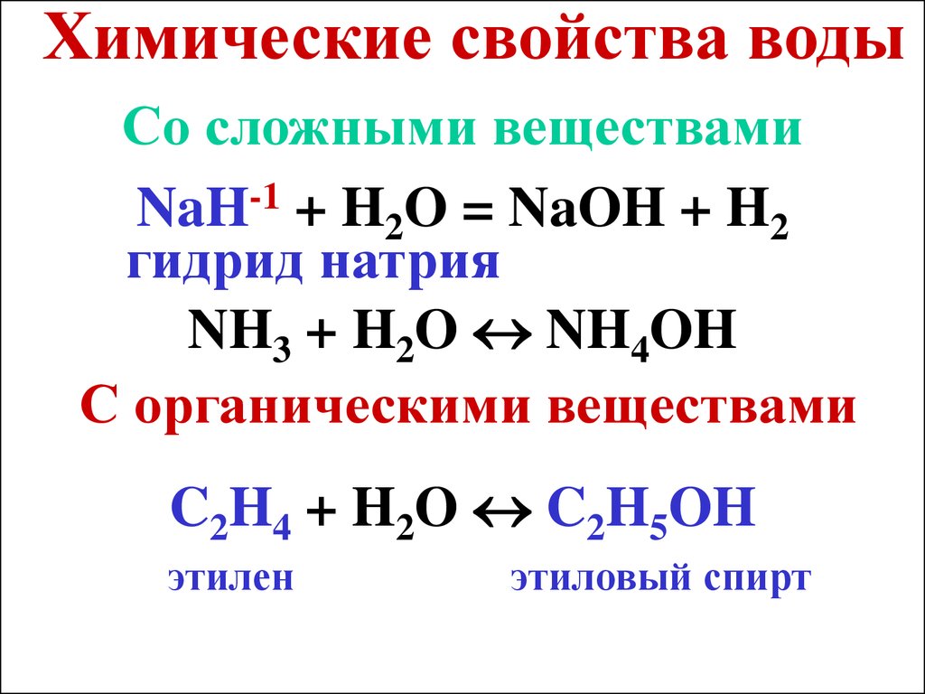 8 класс химические свойства воды презентация