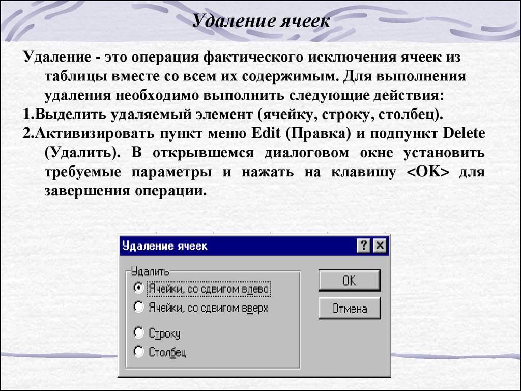 Удаление таблицы. Удаление ячеек. Удалить ячейку таблицы. Как удалить информацию из ячейки. Как удалить ячейку.