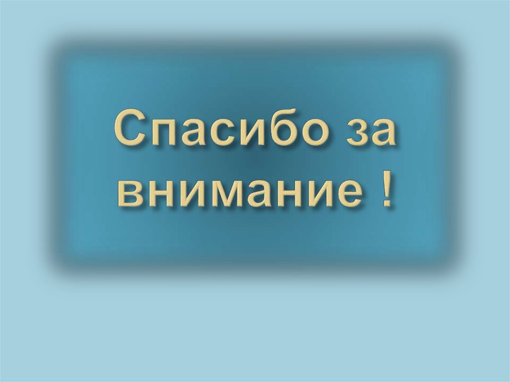 Спасибо за внимание !