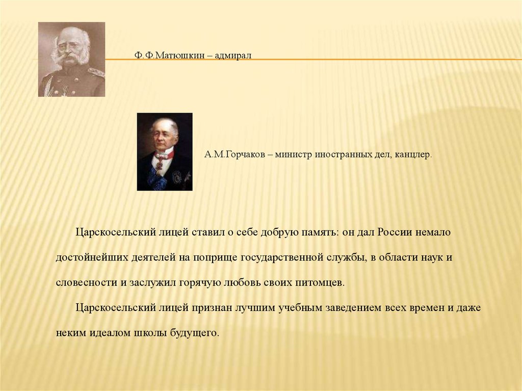 Судьбы воспитанников Лицея