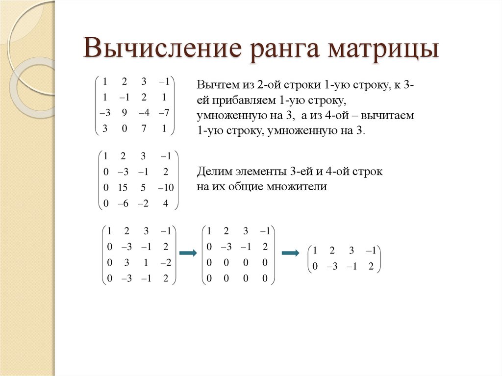 Как понять матрицу. Как определить ранг матрицы. Ранг матрицы 3 на 3. Ранг матрицы как найти пример. Как вычислить ранг матрицы пример.