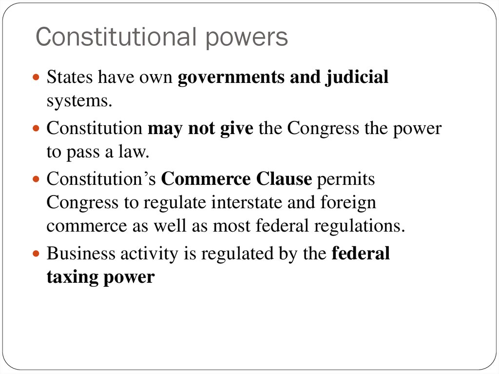 Constitutional powers