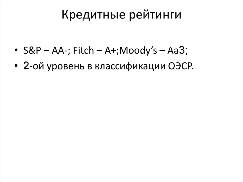 Кредитные рейтинги