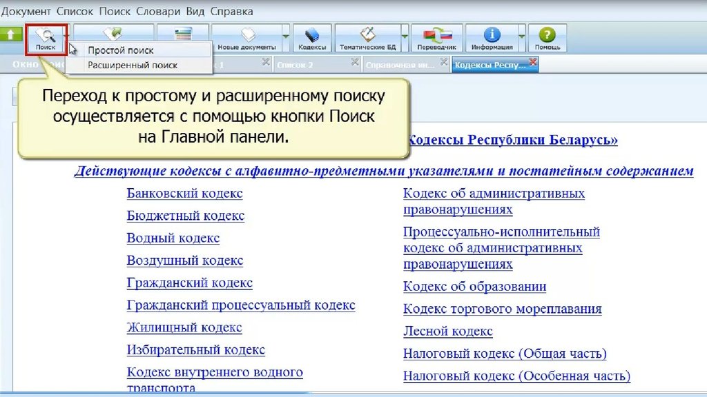 Информационно-Поисковая система «Эталон». Основные функциональные возможности Гарант.