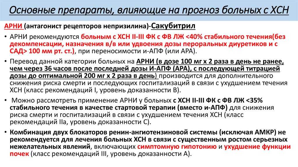 Хроническая сердечная недостаточность терапия