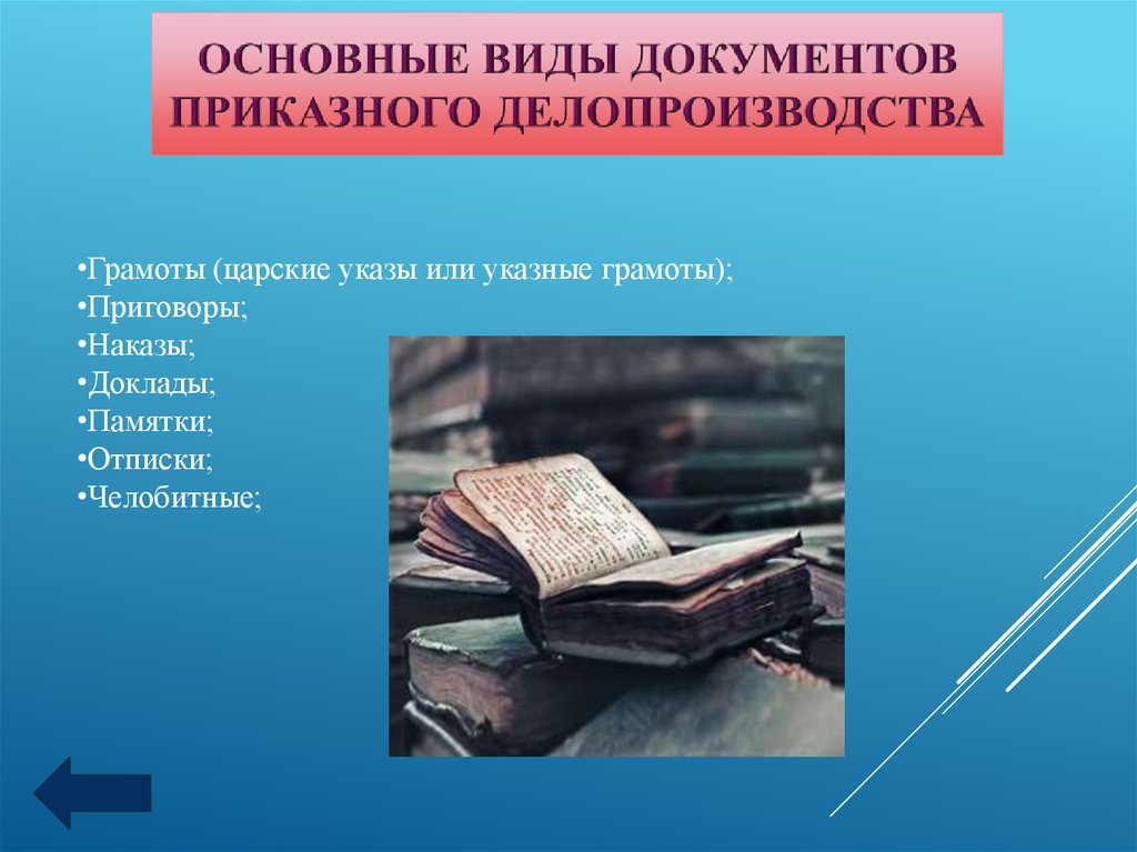 Представленный в виде документов. Виды и разновидности документов. Основные виды документации. Приказное делопроизводство виды документов. Основные документы приказного делопроизводства.