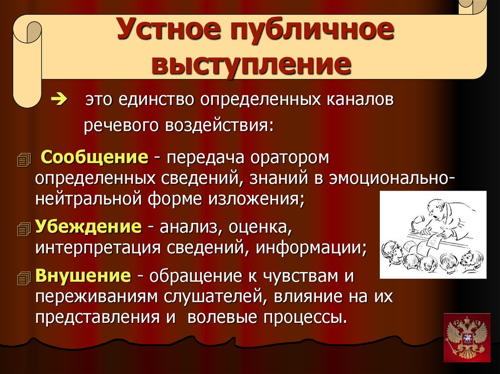 Оценка устного выступления