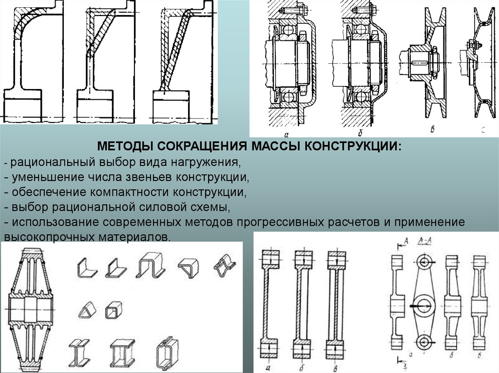 Конструктивная технология. Рациональная конструкция. Рациональный чертеж. Масса конструкции. Выбор конструкции.