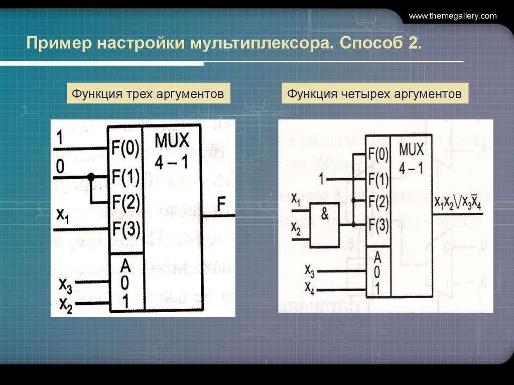 Схема на основе мультиплексора