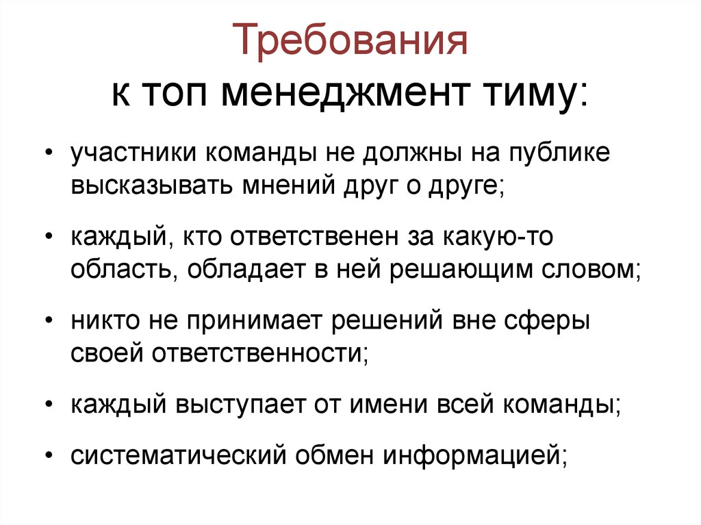 Менеджмент требования. Требования к топ менеджерам. Топ менеджер обязанности. Требования менеджмента. Презентации топ менеджмента.