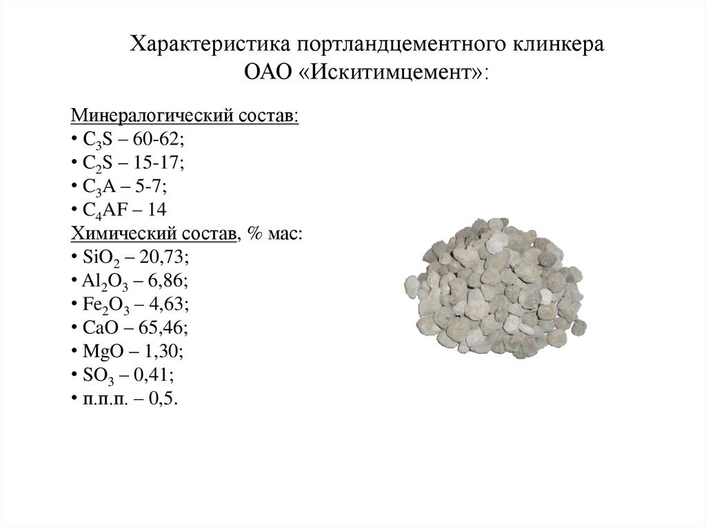 Минералогический состав цемента