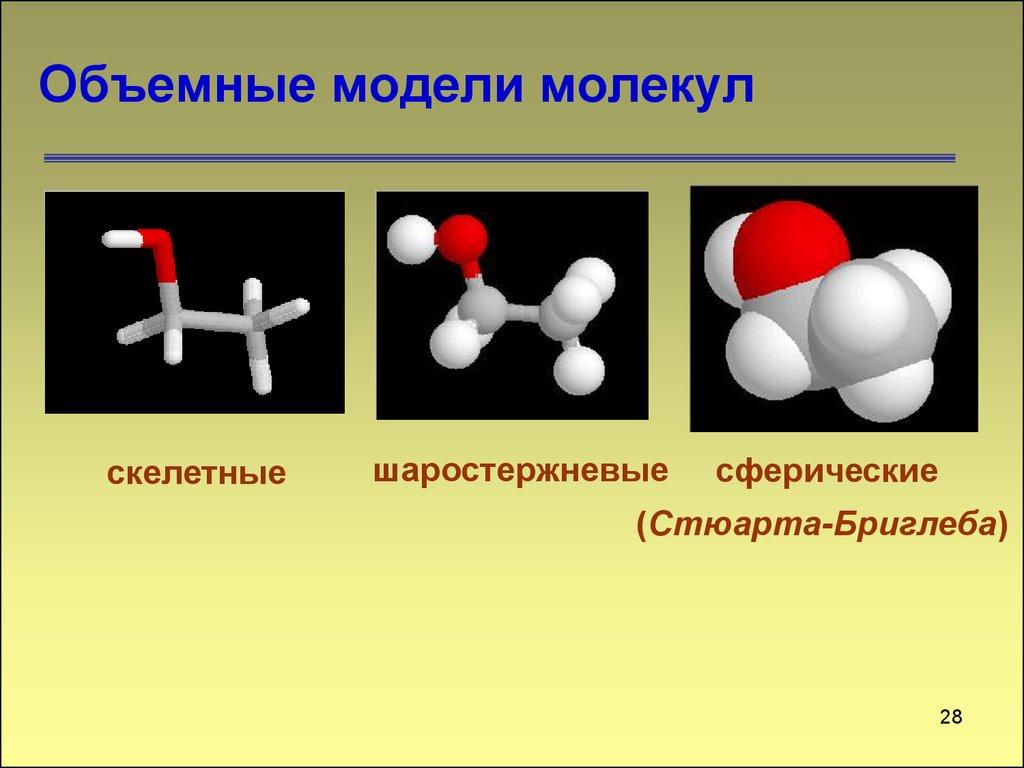 Объемные модели молекул