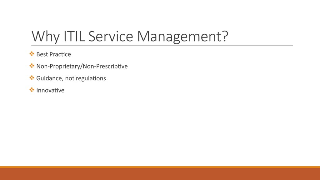 Why ITIL Service Management?