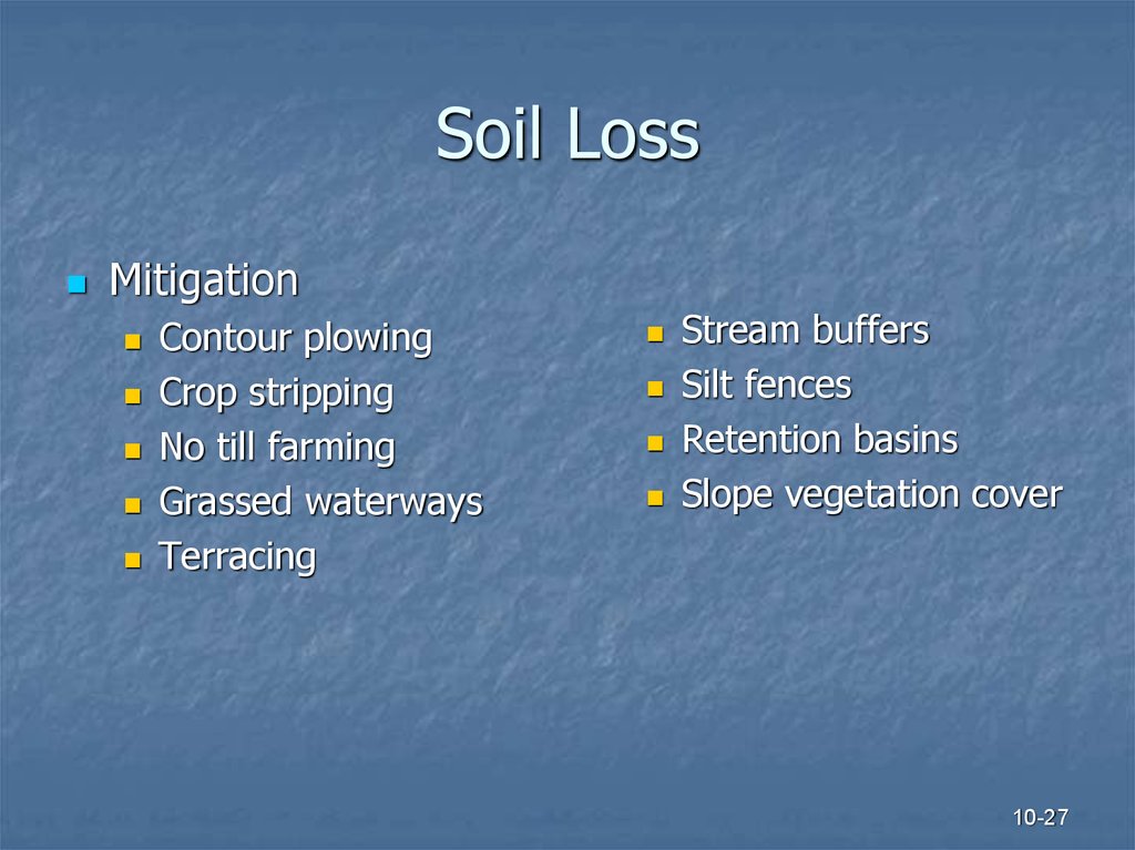 Soil Loss