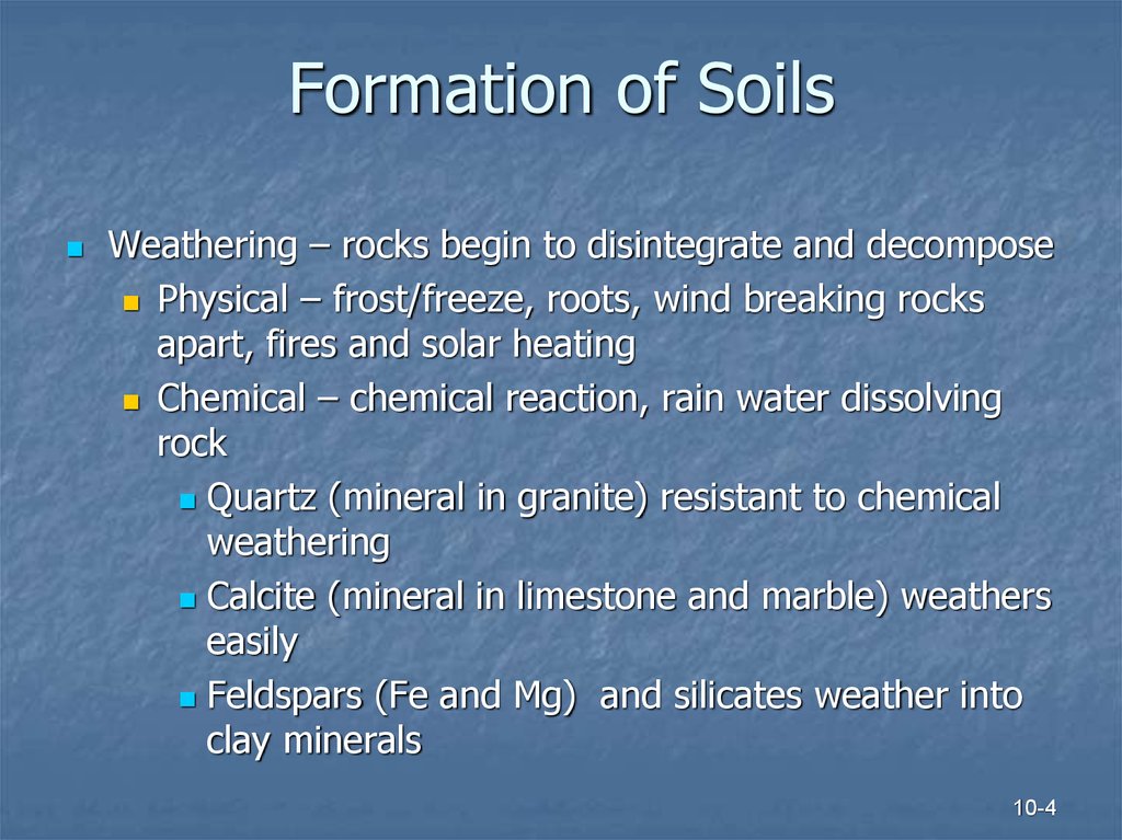 Formation of Soils