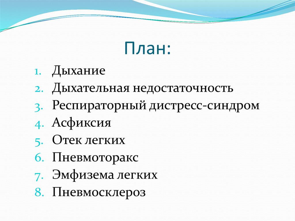 Патология внешнего дыхания презентация