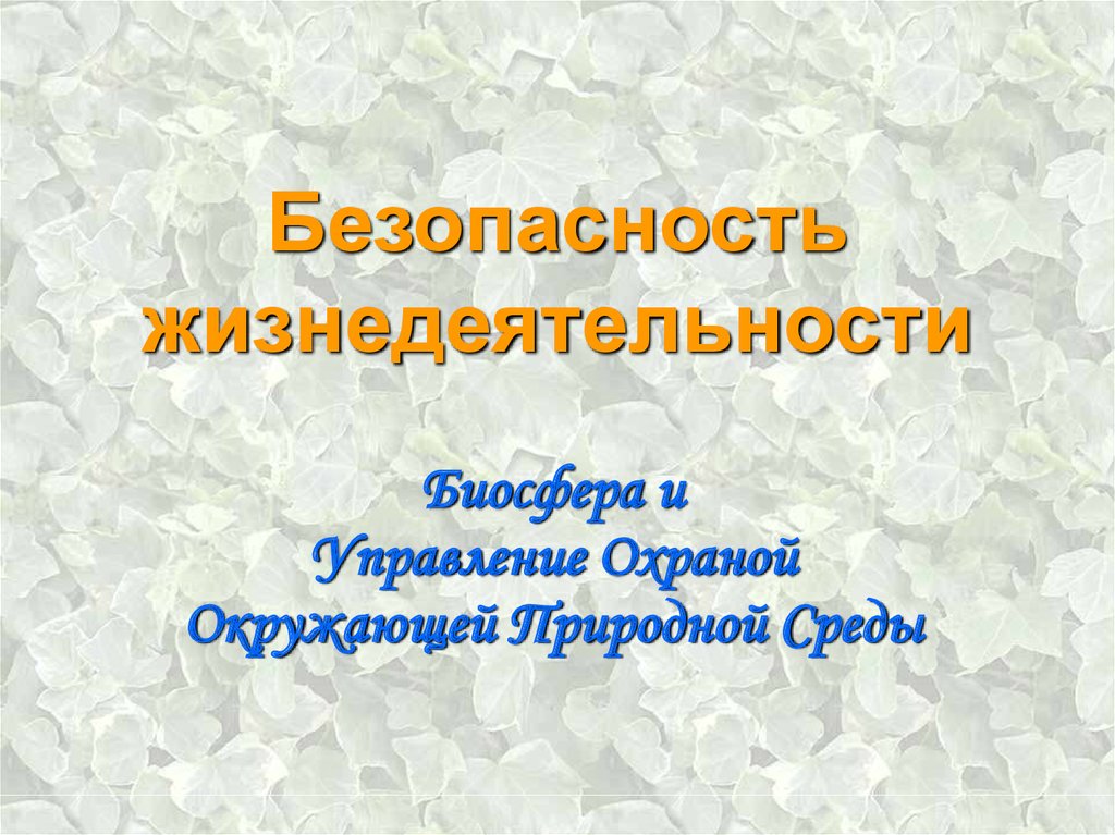 Состояние природной среды и жизнедеятельность человека обж 8 класс презентация