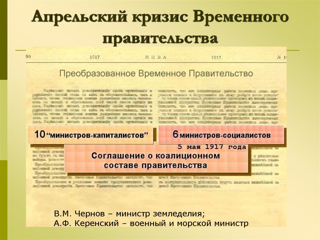 Апрельский кризис правительства