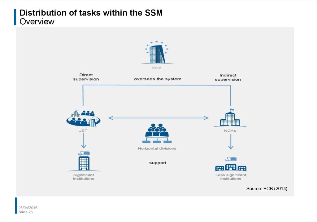 Distribution of tasks within the SSM Overview