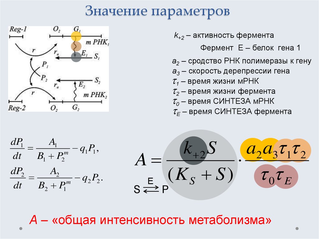 Значение параметров