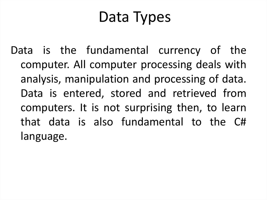 Data Types