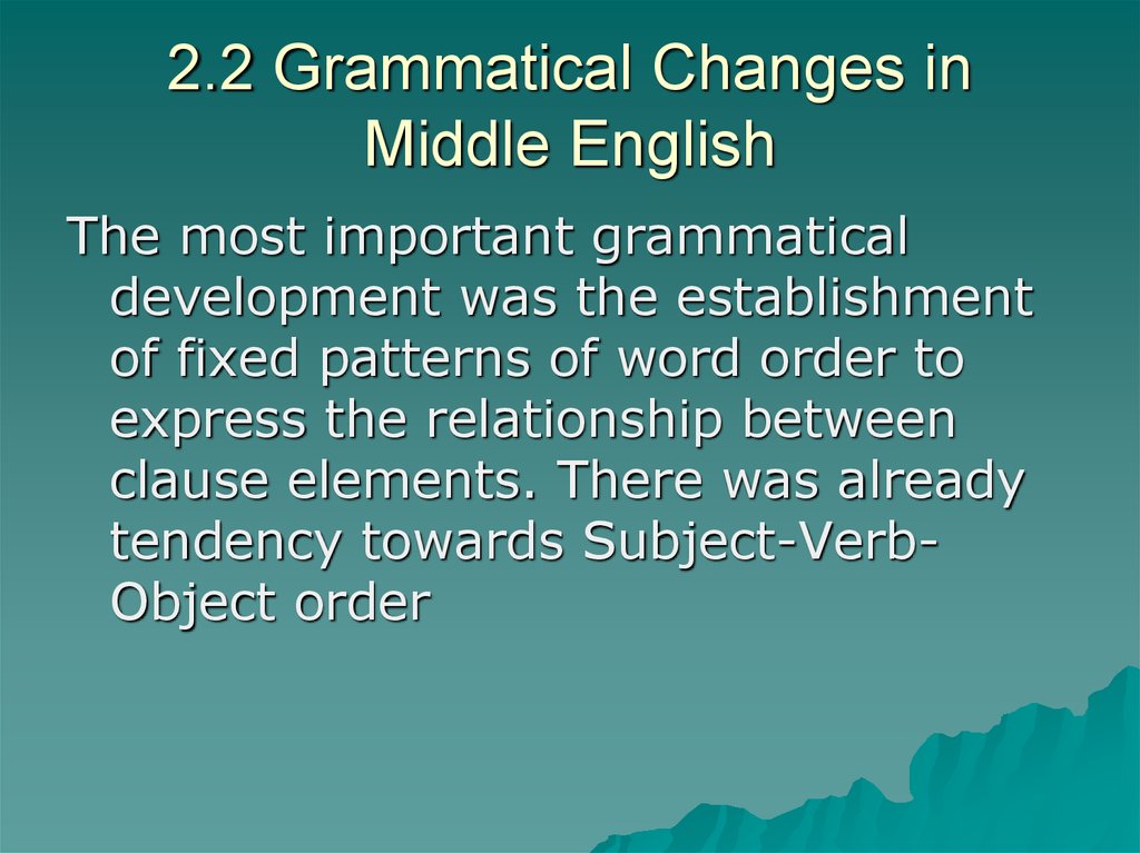 Changes In Middle English