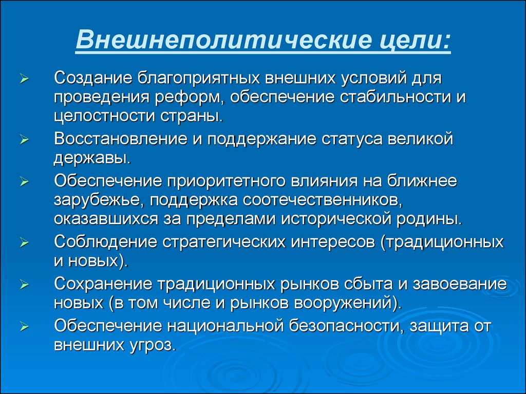 Внешнеполитические интересы государства