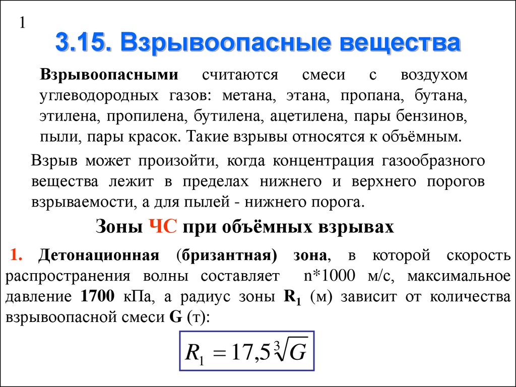 Взрывоопасная смесь метана с воздухом