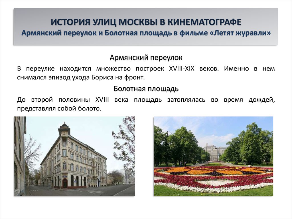 История улиц москвы на