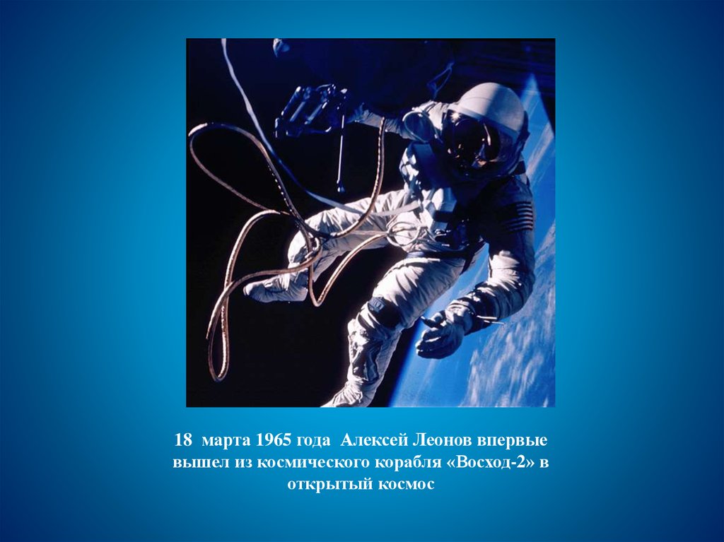 1965 год выход в открытый космос. 1965 Год в космос выход открытый Леонов. Леонов в открытом космосе.