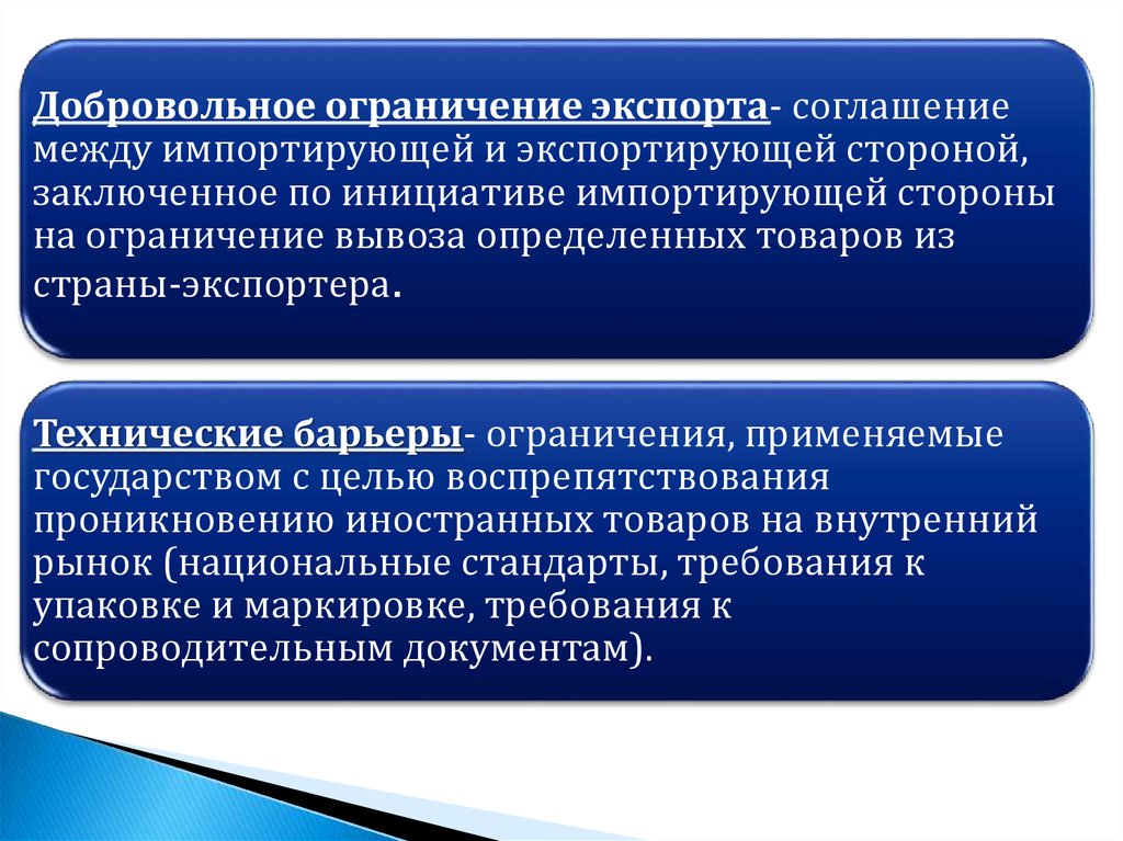 Добровольные требования. Добровольное ограничение экспорта. Добровольные экспортные ограничения. Добровольное ограничение экспорта предусматривает. Добровольные экспортные ограничения пример.